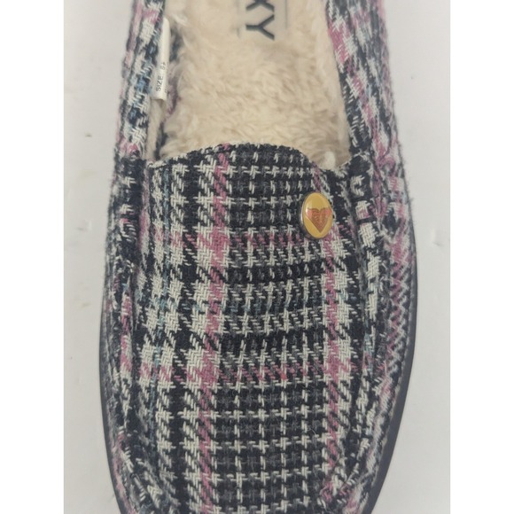 Roxyβ Shoes Womens Piccolo Slippers Size 6.5 Slip Ons Black Fabric Casual NEW - Picture 9 of 16